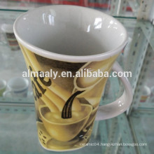 glaze V-shape ceramic coffee mug